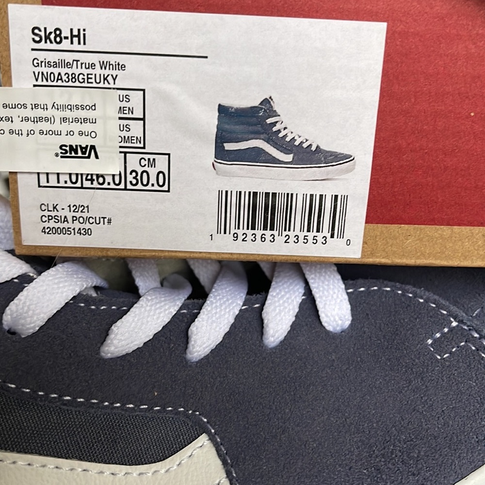 Vans Sk8-Hi Grisaille/True White Men’s sneakers - Picture 16 of 16